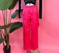 SATIN JOGGER (FUSHCIA)