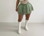 SHIMMER RUFFLE SKIRT