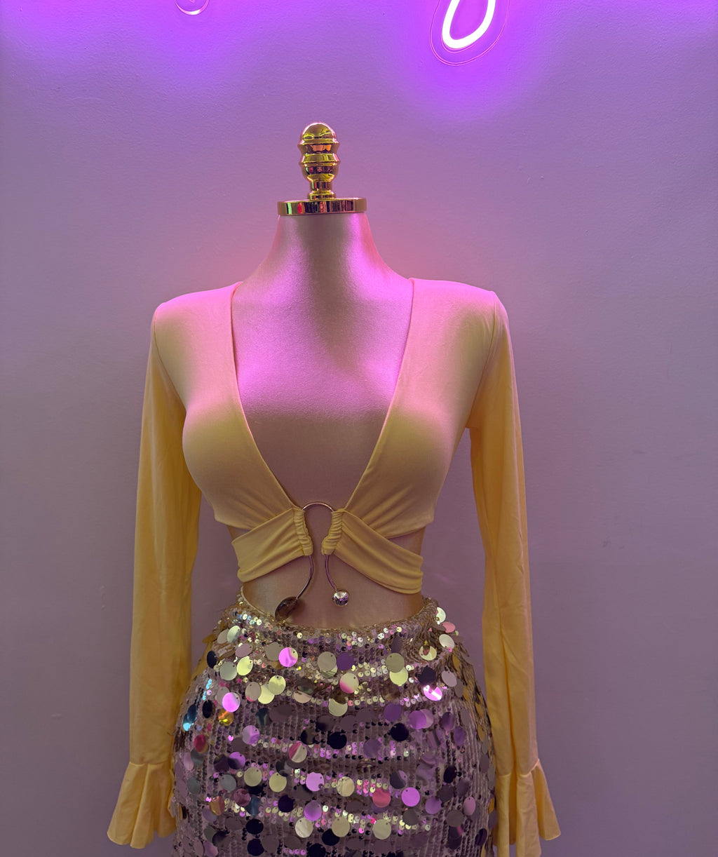 ROMA CROP TOP (YELLOW)