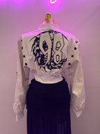 ROCK98 CROP JACKET (WHITE)