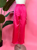 SATIN JOGGER (FUSHCIA)