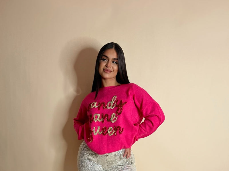 CANDY CANE QUEEN SWEATER