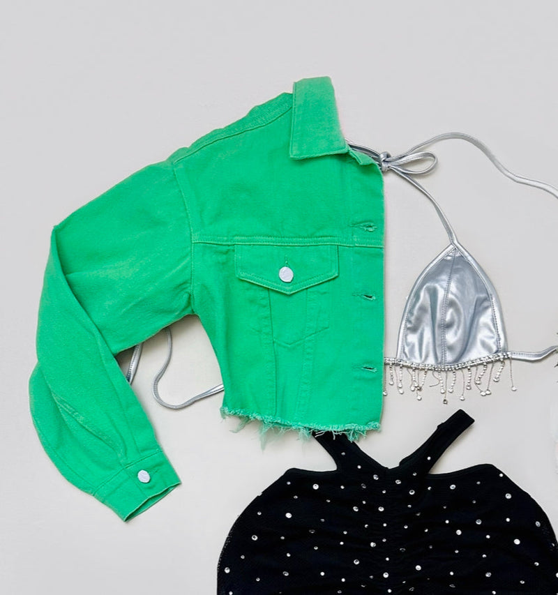 MOLLY CROP JACKET (GREEN)