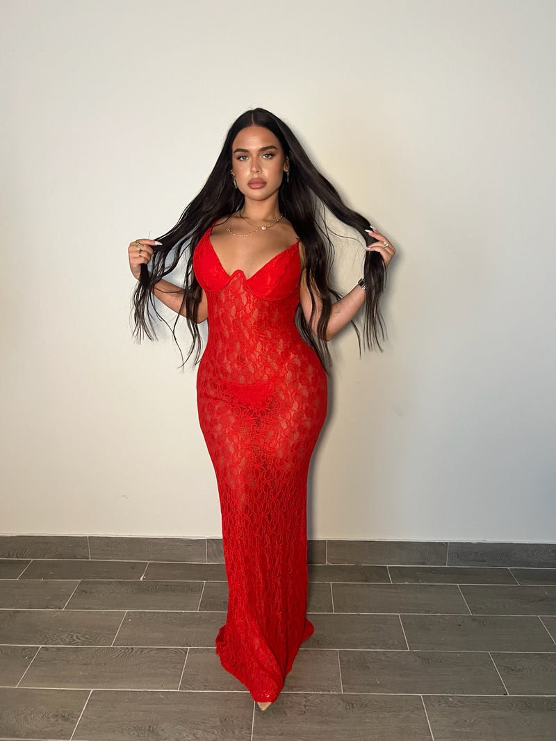 ATHENA DRESS (RED)