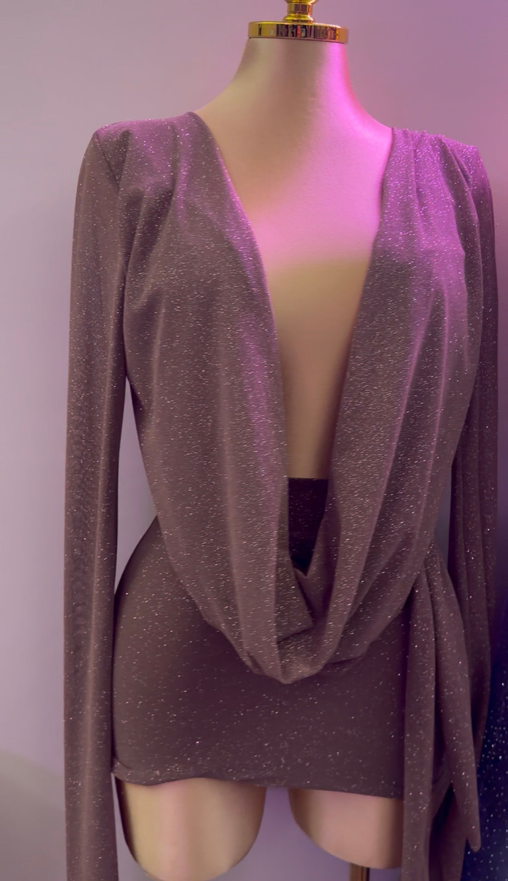 LUCIENNE DRESS (TAUPE)