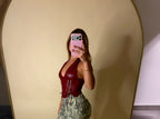 DELPHINE CORSET (BURGUNDY)