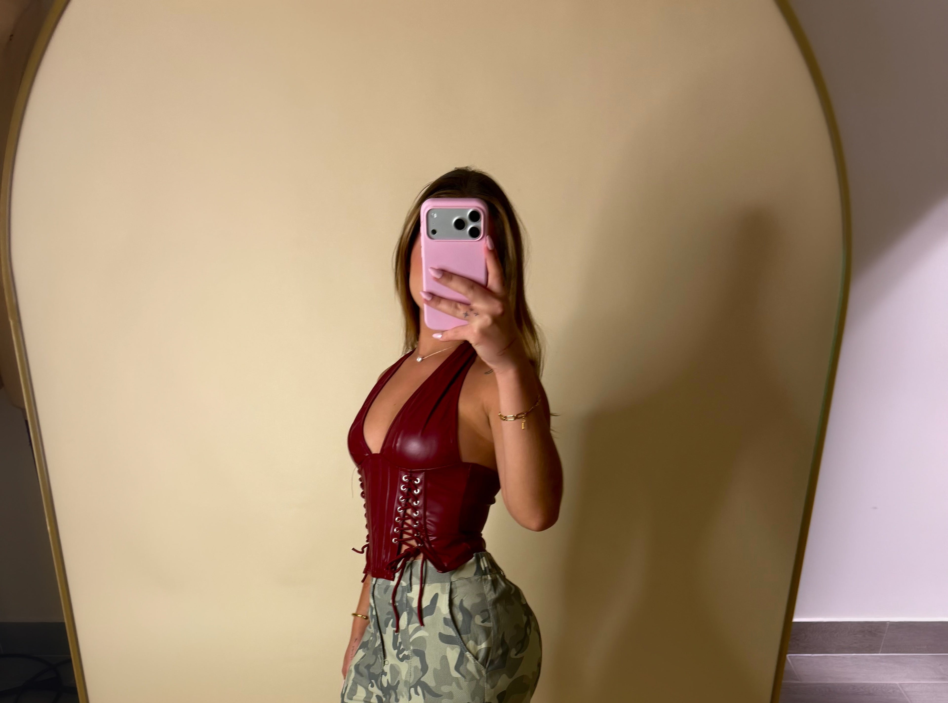 DELPHINE CORSET (BURGUNDY)
