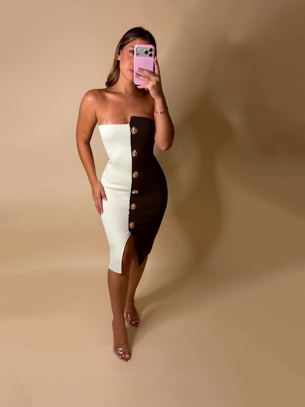 COLORBLOCK MIDI DRESS