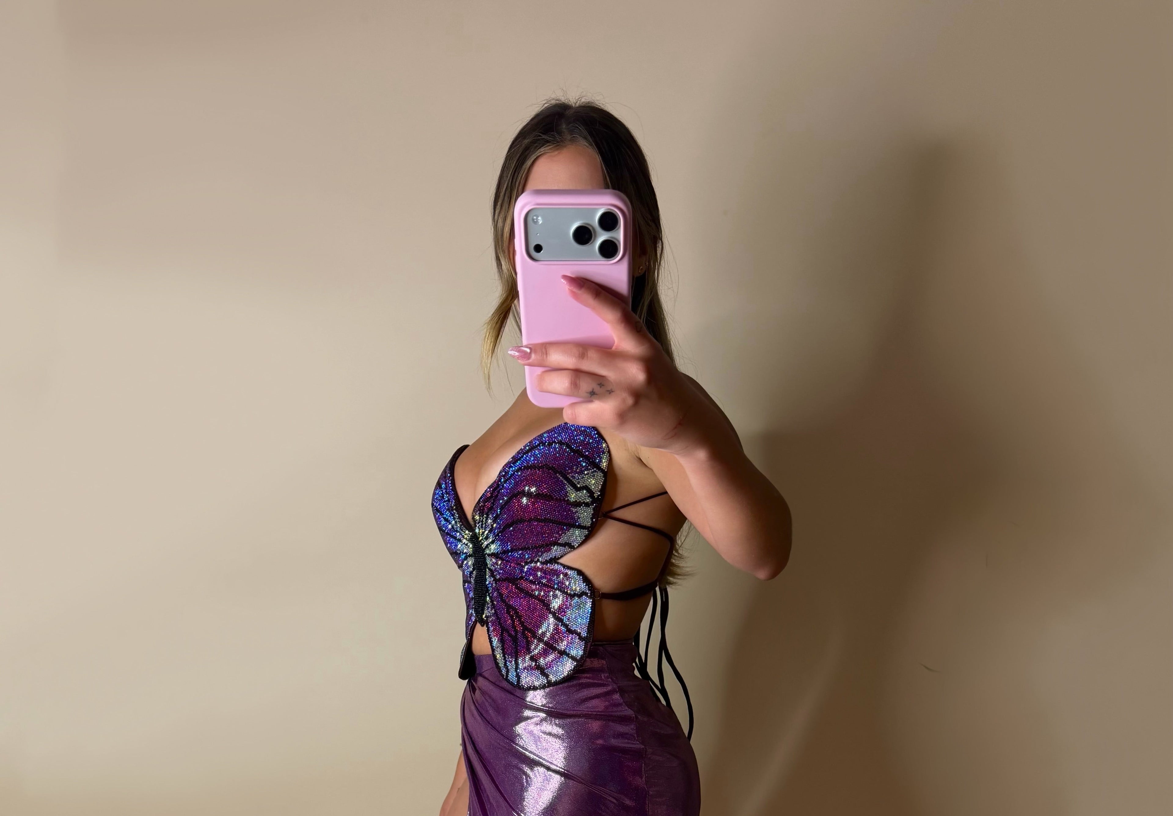 BUTTERFLY STUD TOP