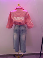 GRAPHIC CROP ZIP JACKET