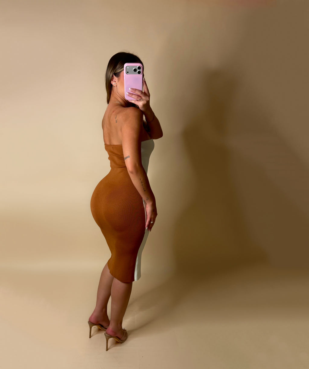 COLORBLOCK MIDI DRESS