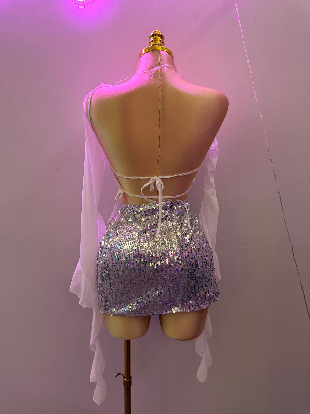 GLAMOUR SKIRT (SILVER)