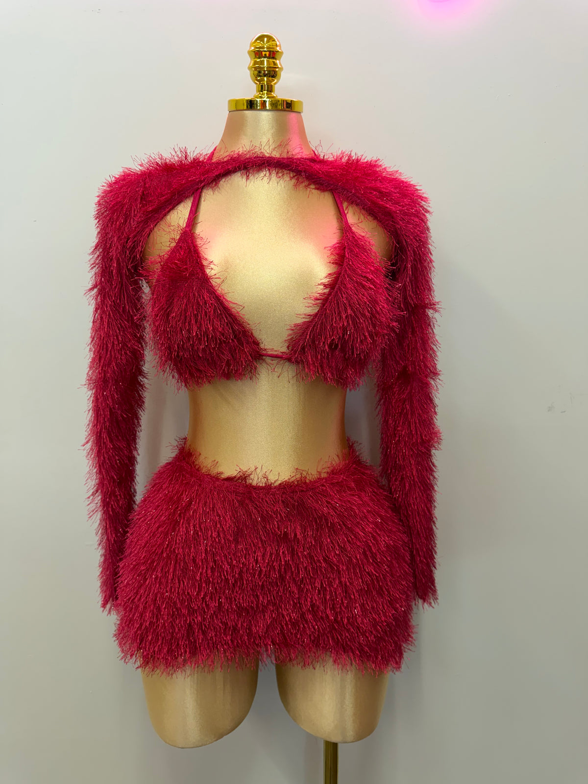 DOLL SET (3 piezas) (HOT PINK)