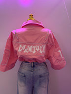 GRAPHIC CROP ZIP JACKET