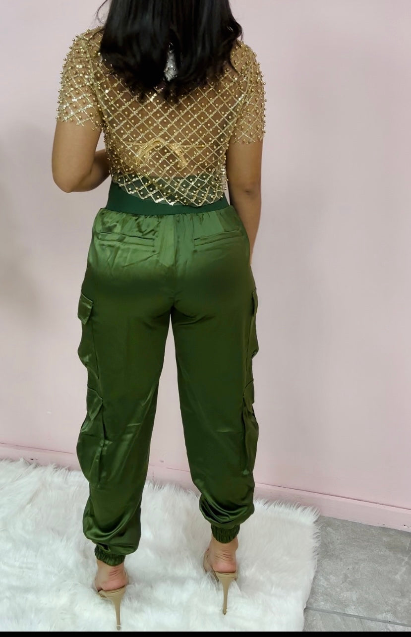 JANE SATIN JOGGER