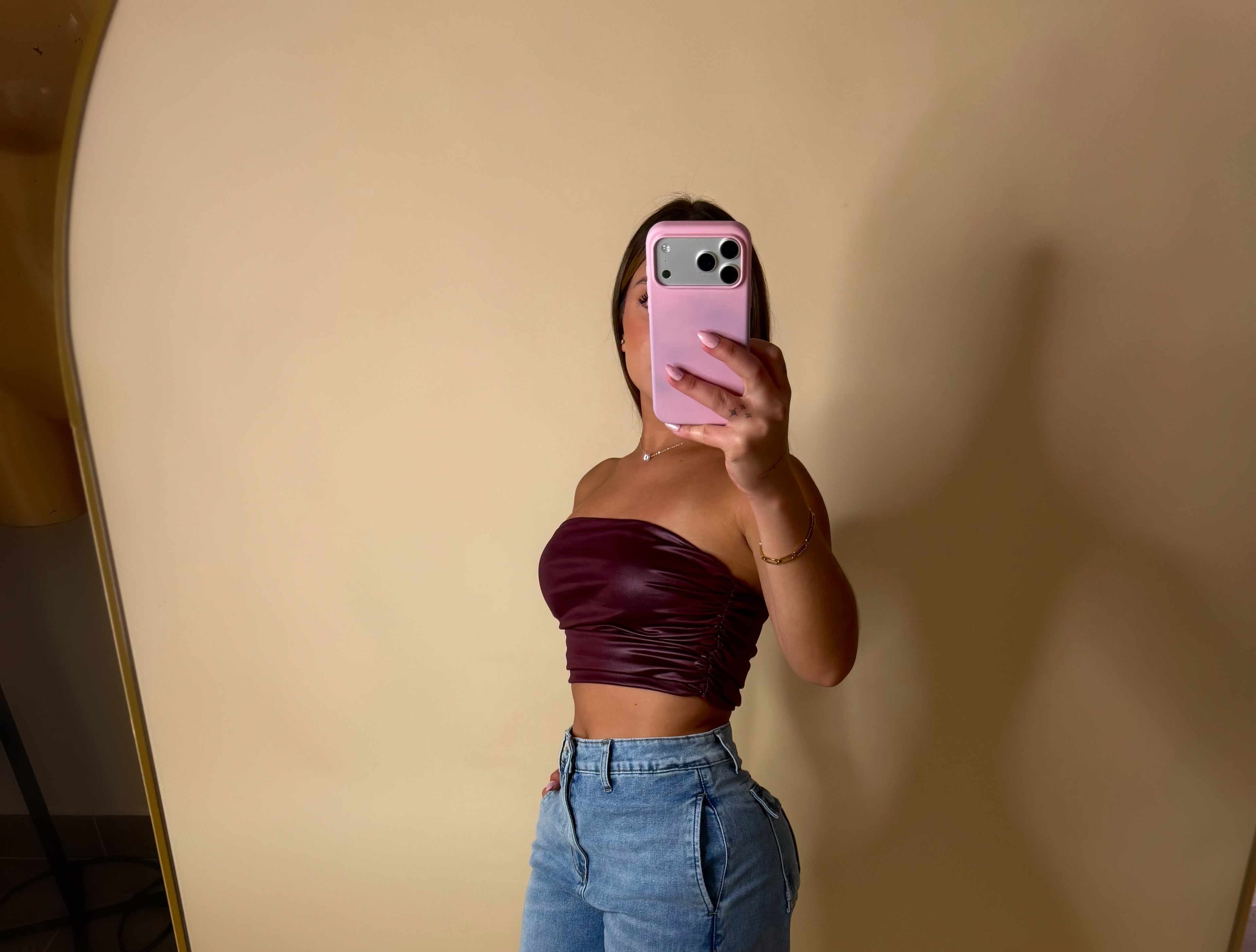 BELINDA TOP (BURGUNDY)