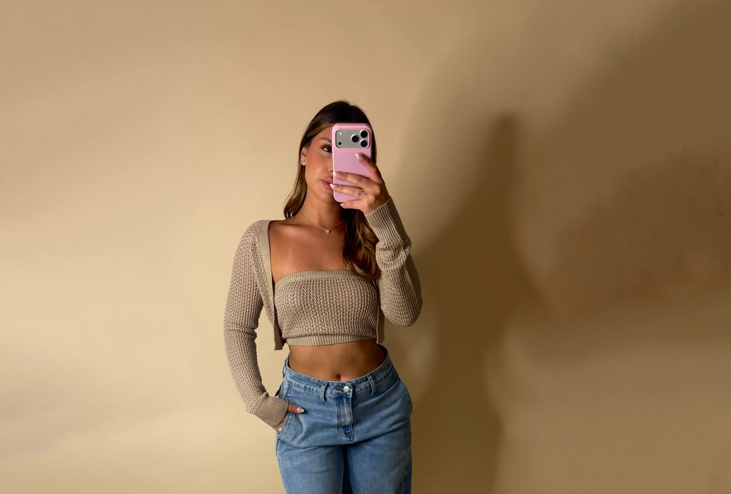 CARDIGAN AND TUBE SET