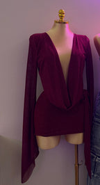 LUCIENNE DRESS (WINE)