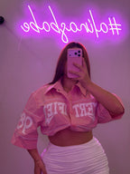 GRAPHIC CROP ZIP JACKET