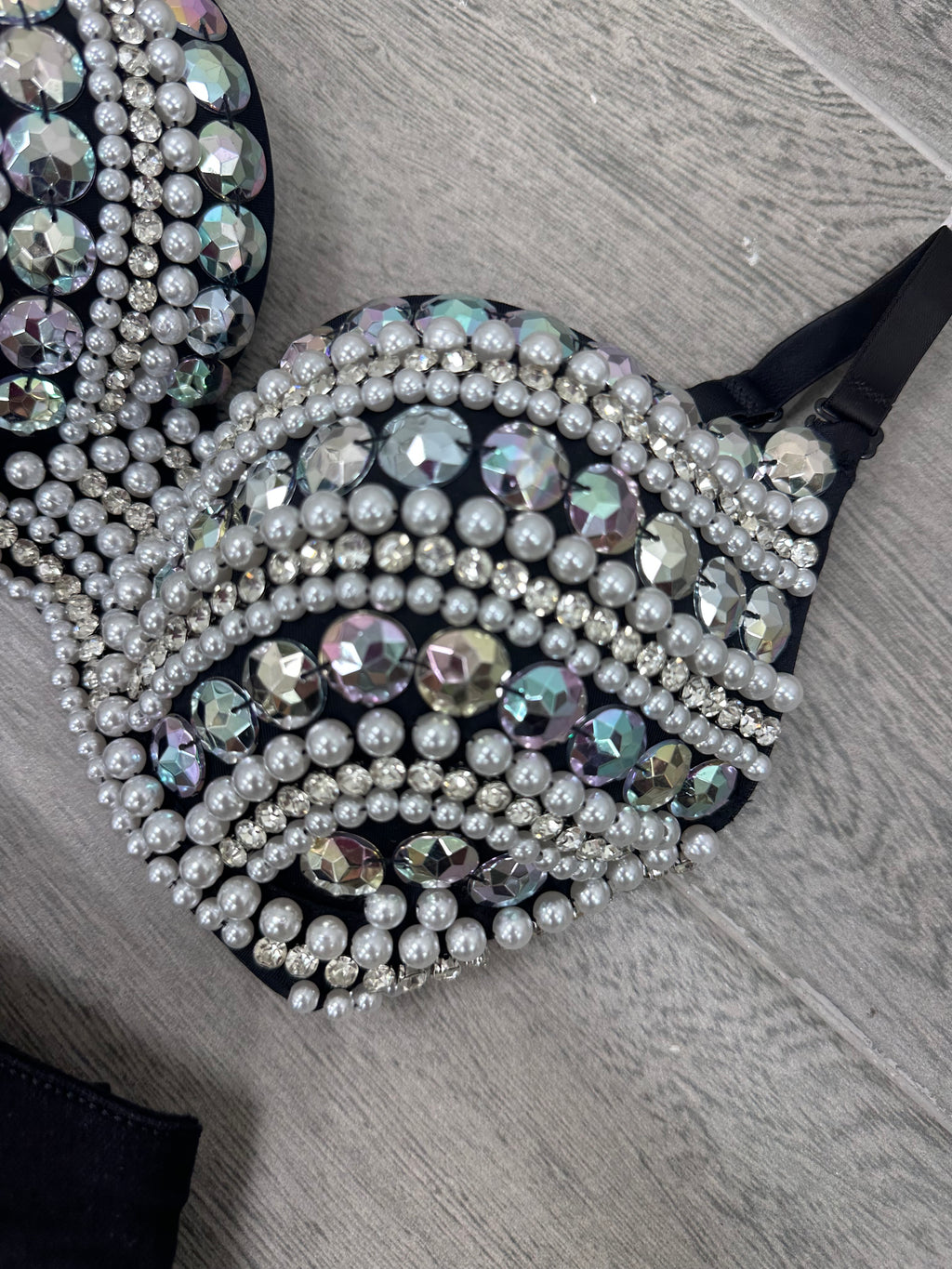 BRANDI BRA (BLACK/SILVER)