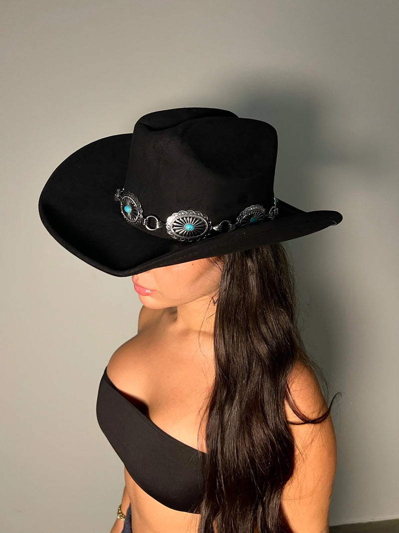 TURQUOISE STUD WESTERN HAT