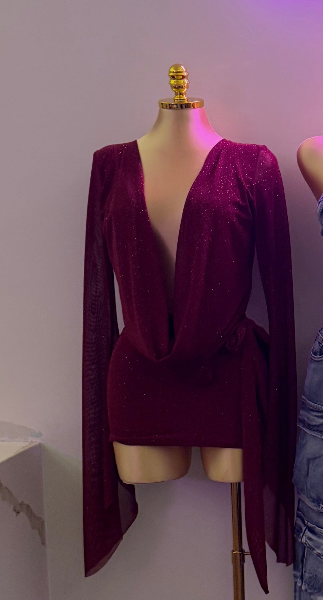 LUCIENNE DRESS (WINE)
