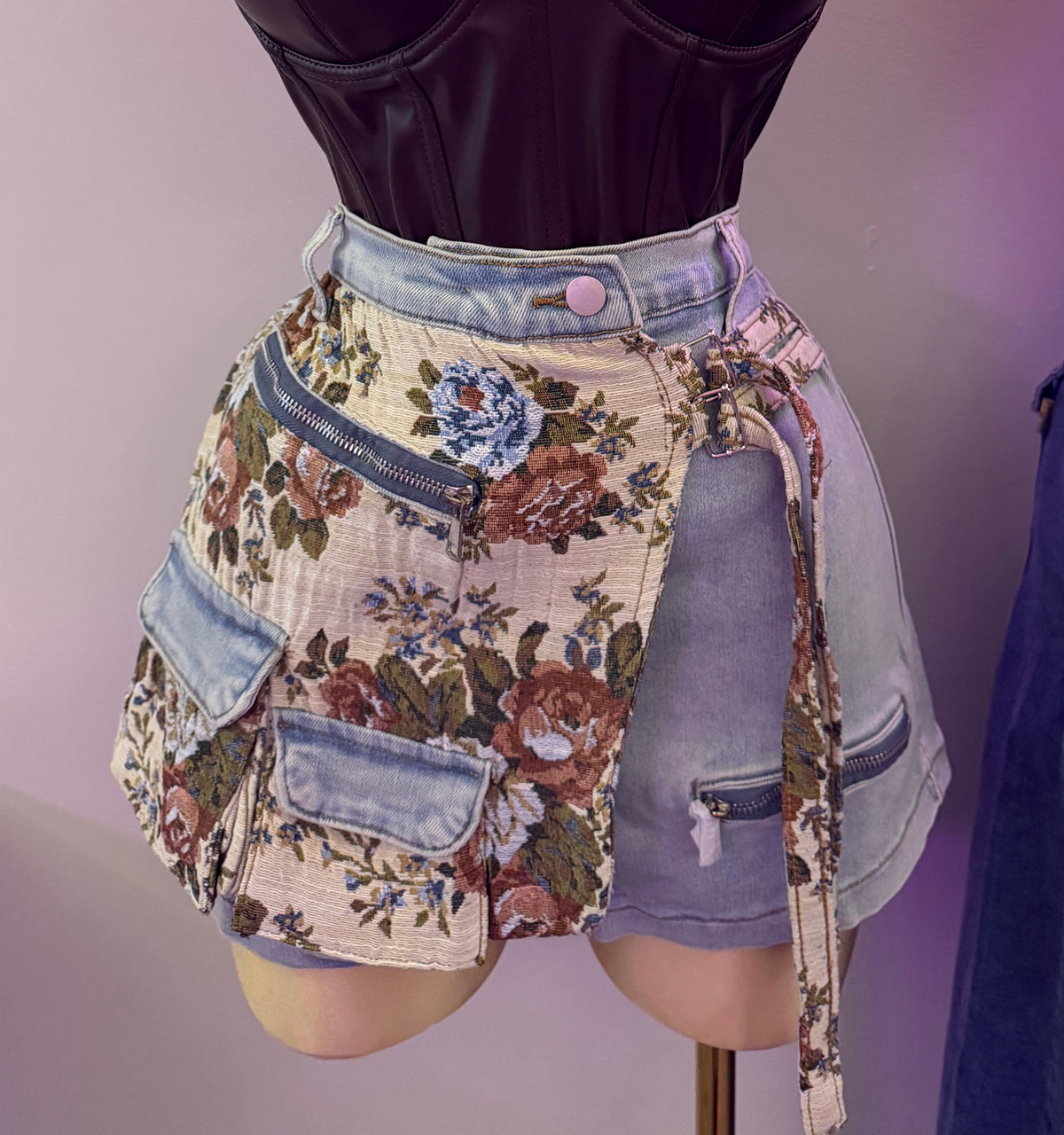 JACQUARD FLORALSKORT