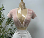 FUZZY CROP TOP