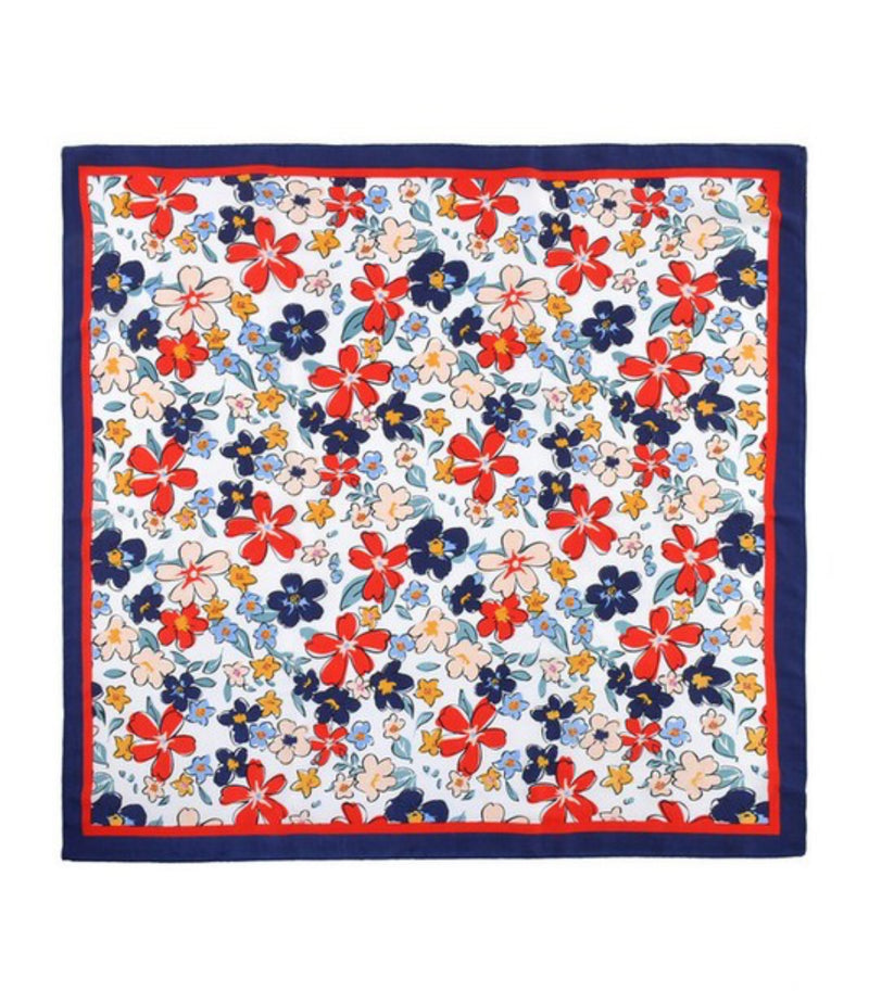 BLOSSOM SCARF (NAVY)