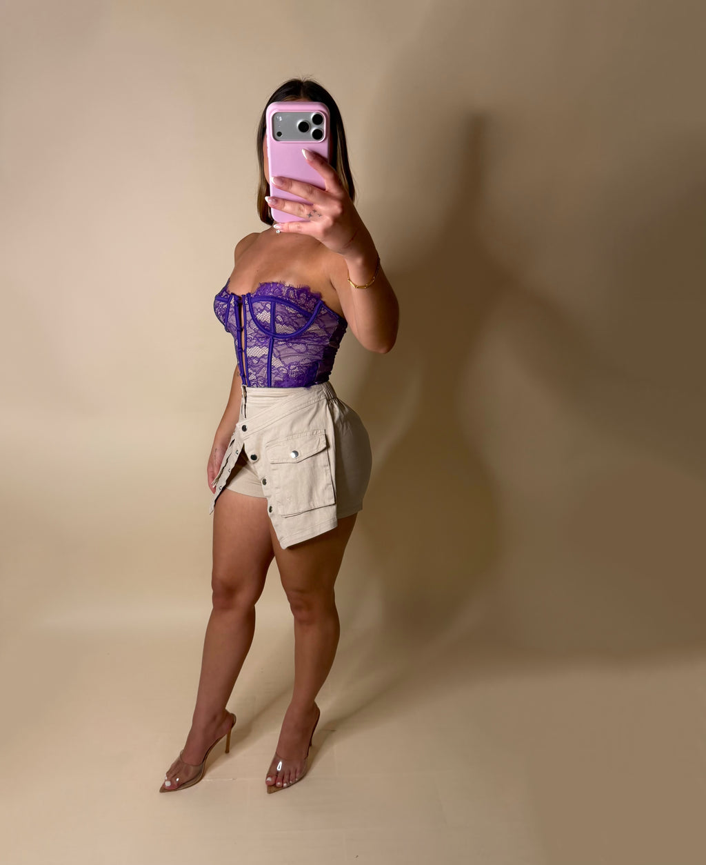 SOPHIE SKORT (TAUPE)