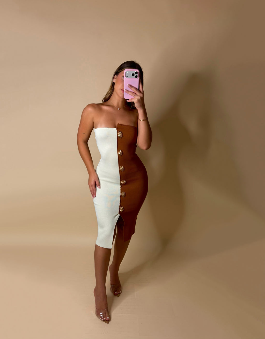 COLORBLOCK MIDI DRESS