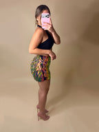 LETS PARTY MIDI SKIRT