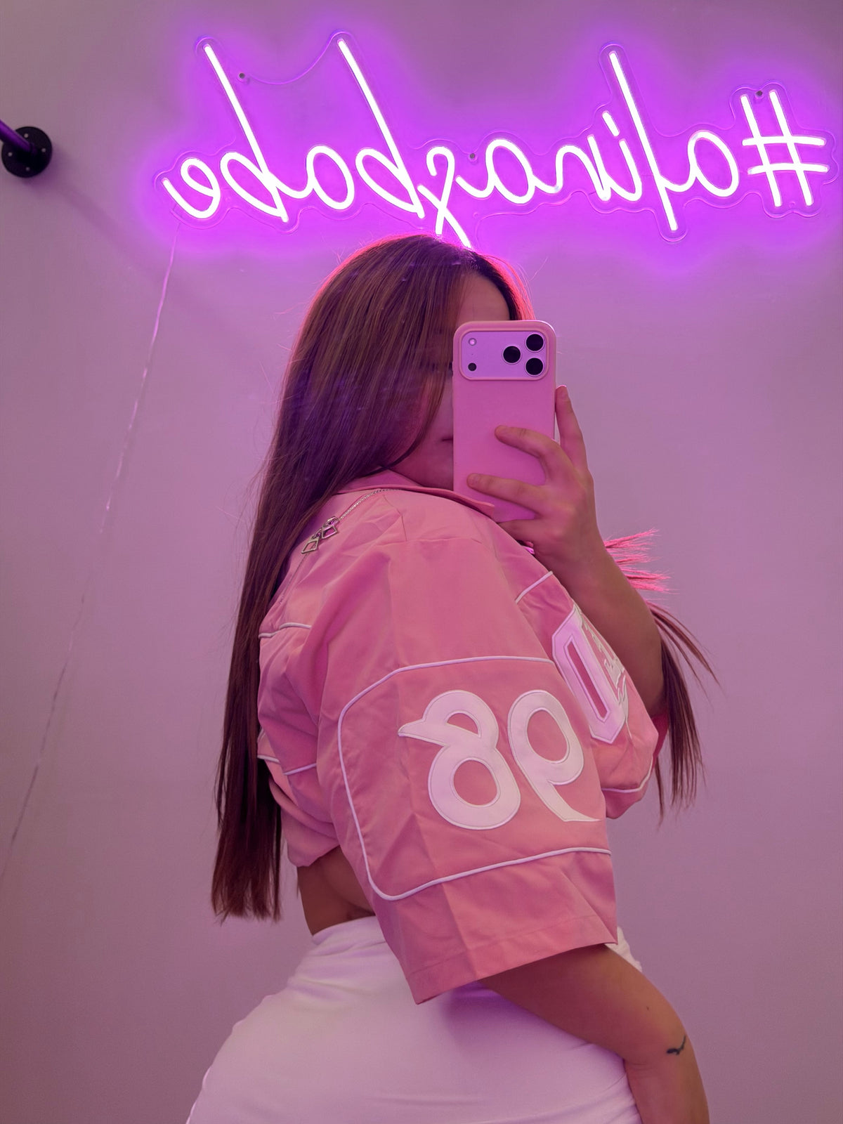 GRAPHIC CROP ZIP JACKET