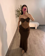 TESSA MAXI DRESS (BROWN)