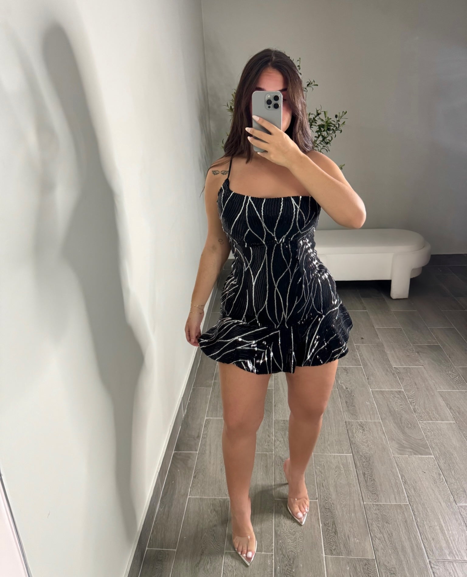 STRIPE GLITTER DRESS