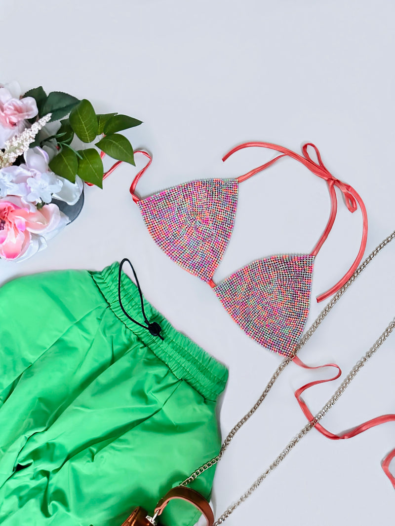 ZOEY BRA TOP (ORANGE MULTI)