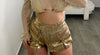 METALLIC CARGO SKORT