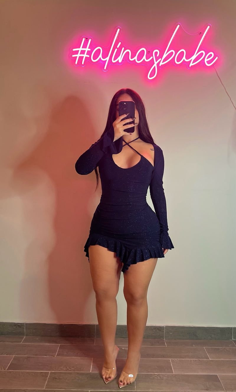 SABRINA  DRESS (NAVY)