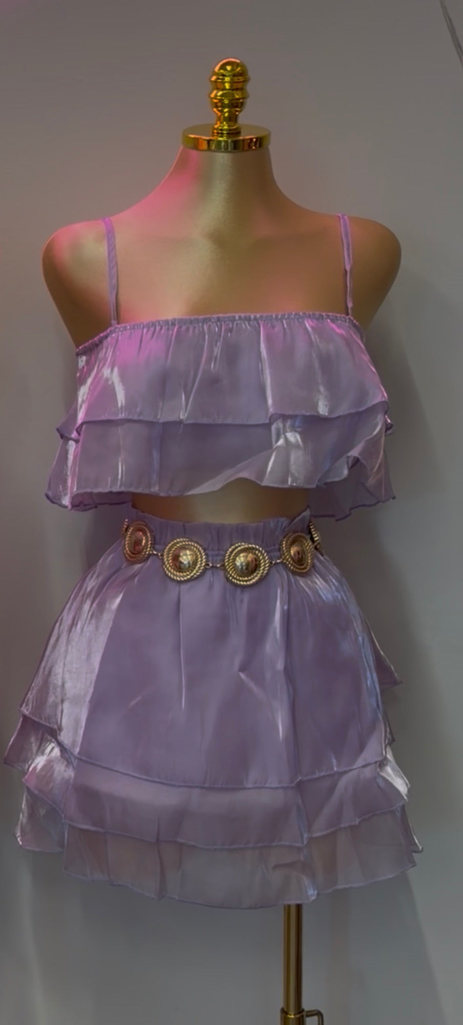 SHIMMER RUFFLE SET (LIGHT PURPLE)