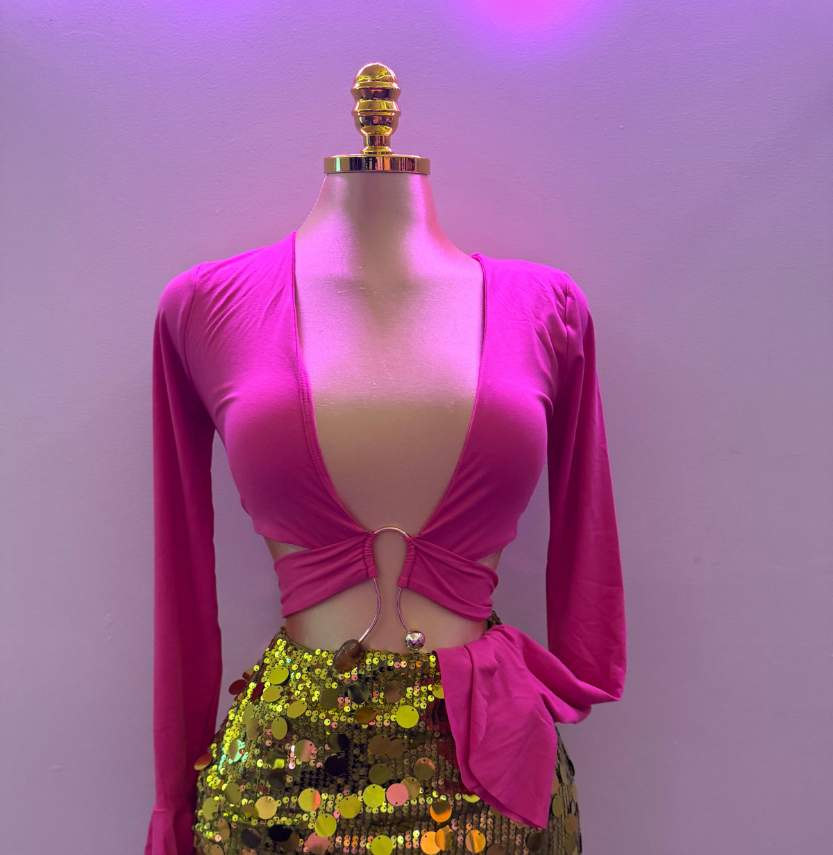 ROMA CROP TOP (HOT PINK)