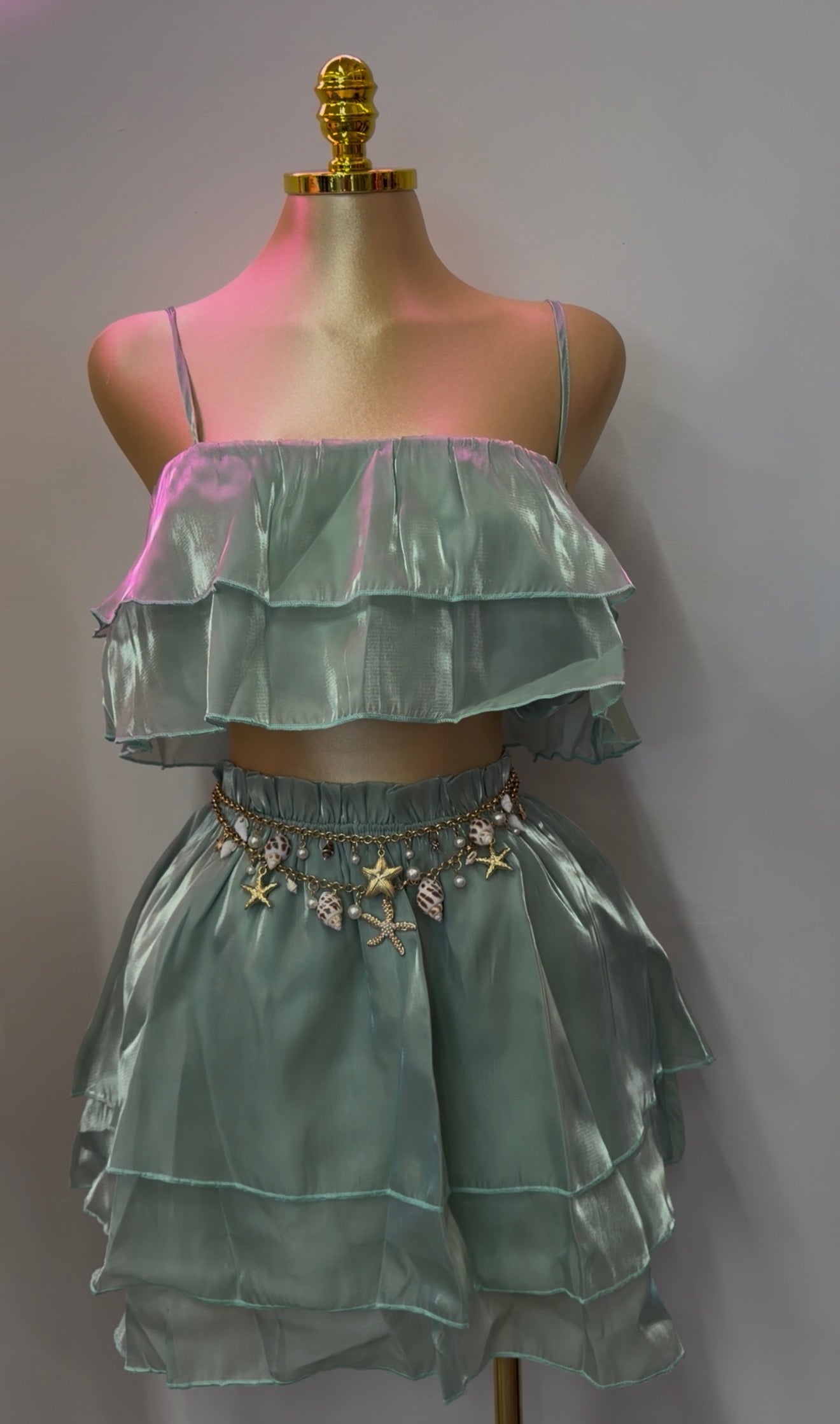 SHIMMER RUFFLE SET (GREEN)
