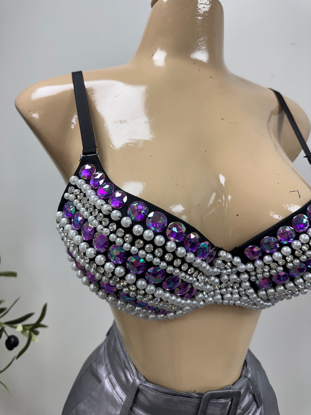 BRANDI BRA (BLACK/PURPLE)