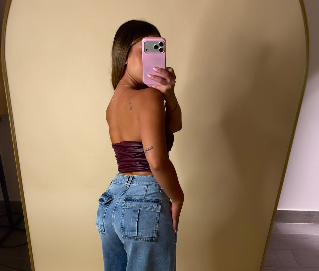 BELINDA TOP (BURGUNDY)