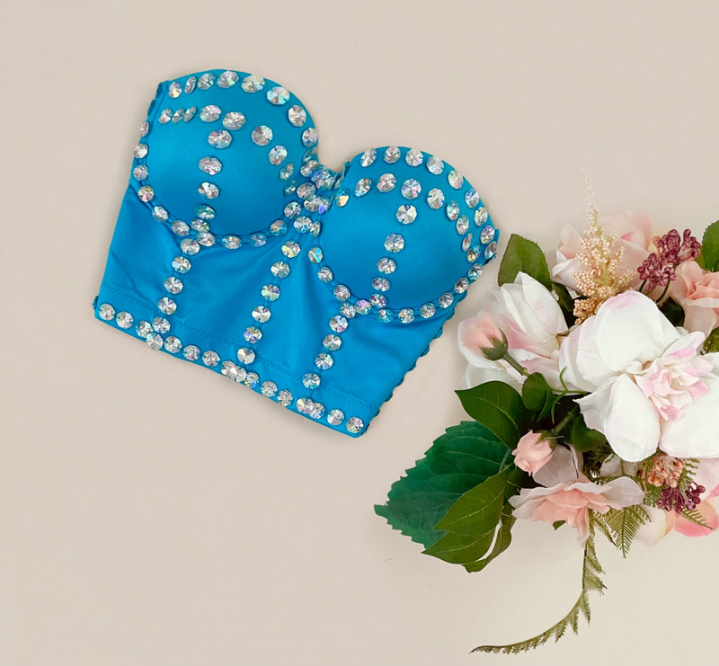 BRIELLE CORSET (AQUA)