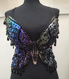 BUTTERFLY TOP (BLACK/MULTI))