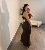 TESSA MAXI DRESS (BROWN)