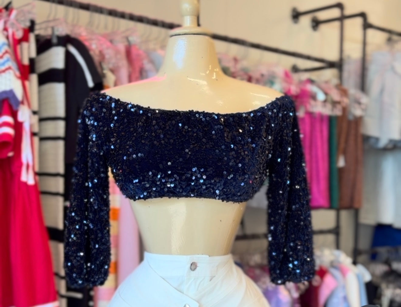 DIONNE CROP TOP (NAVY)