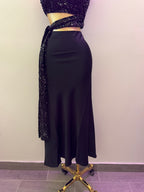 SARAH SATIN MAXI SKIRT