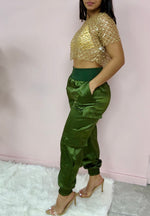 JANE SATIN JOGGER