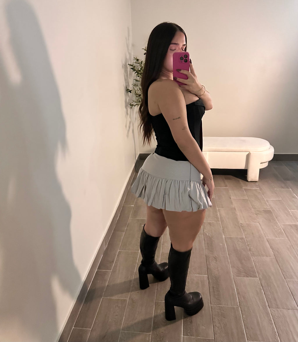 BUBBLE SKORT (GRAY)